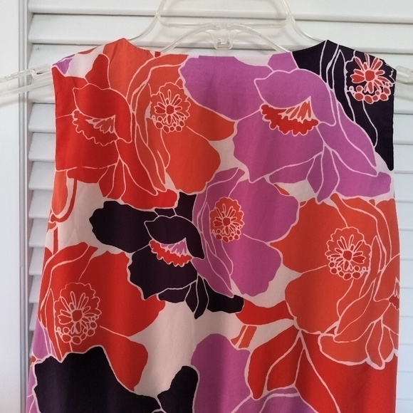 Banana Republic Vneck Sleeveless Floral Dress  Layered Size 0 - Picture 8 of 13